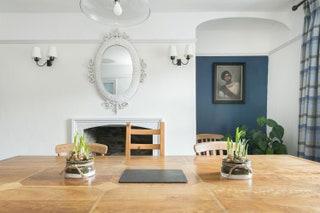 Sitting above the waves of Portloe about 20 minutes from pretty St Mawes this cream beach house has great views of the...