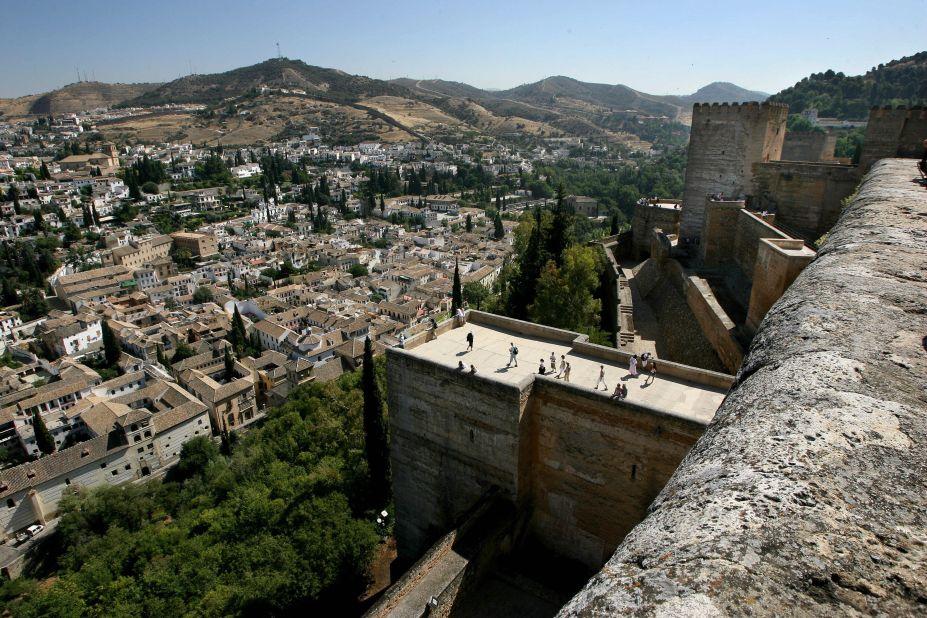 <strong>The Alhambra palace, Granada: </strong>The Alhambra is a breathtaking fortress-palace in the ancient city of Granada, at the foothills of the Sierra Nevada mountains. The fortress dates from 889 AD.