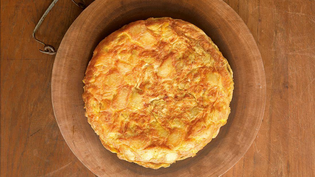 The humble Spanish omelet is usually filled with chorizo, peppers, onions and diced potatoes. A perfect tortilla should still be soft and moist in the center. (Image credit: 