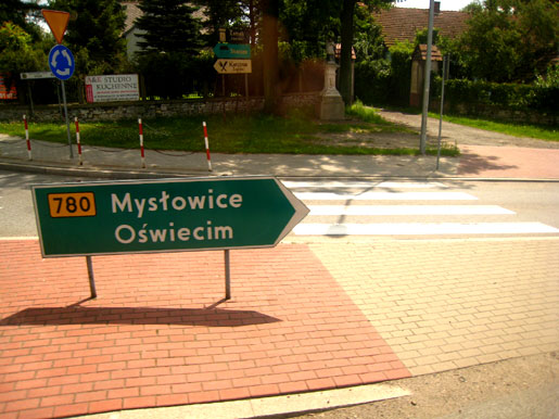 oswiecim-road-sign oswiecim-road-sign